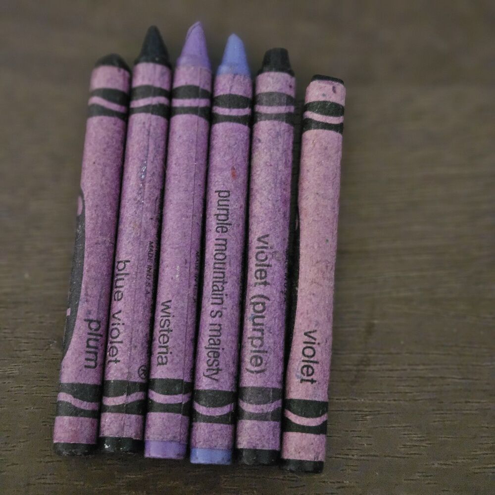 Vintage Crayola Crayons Binney & Smith Blue Violet‎ Wisteria Violet Purple Plum